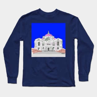 mexican beaux arts the bellas artes palace in art deco style Long Sleeve T-Shirt